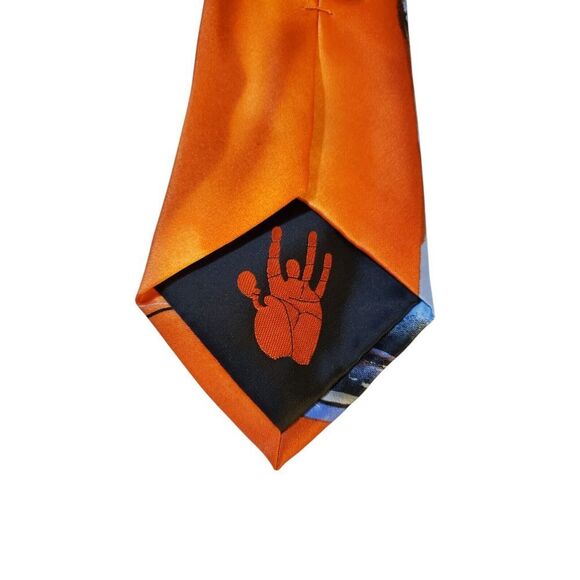 J Garcia 'Not Necessarily A Tree' Neck Tie Mens Collectors Edition Orange Black - Picture 7 of 13